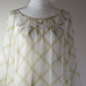 Lauren Conrad Women's Semi-Sheer 3/4 Sleeve Pullover Blouse Size 2XL (C531)